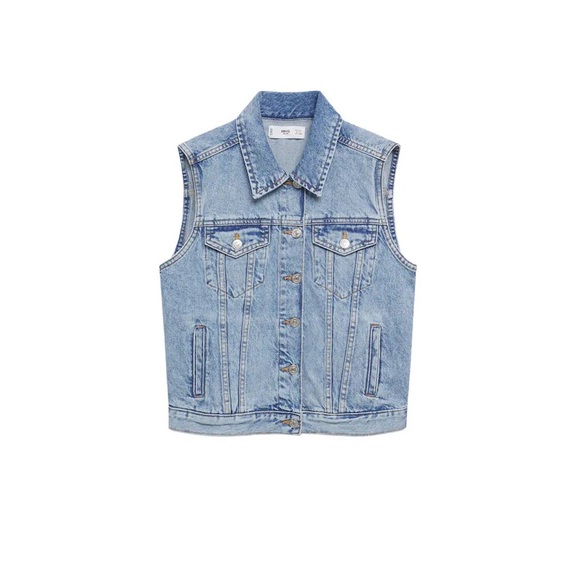 Mango Denim vest with pockets - Picture 8 of 9